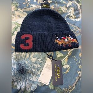 RARE Polo Ralph Lauren Men’s Beanie Pony Ponies Sport Embroidered 90s Preppy $68
